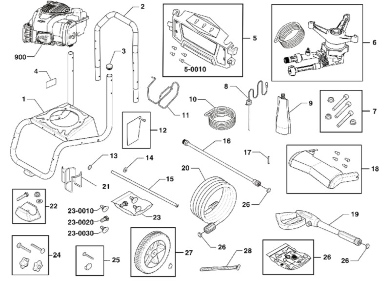 Craftsman Power Washer CMXGWAS021020-01 Replacement kits parts manual guide